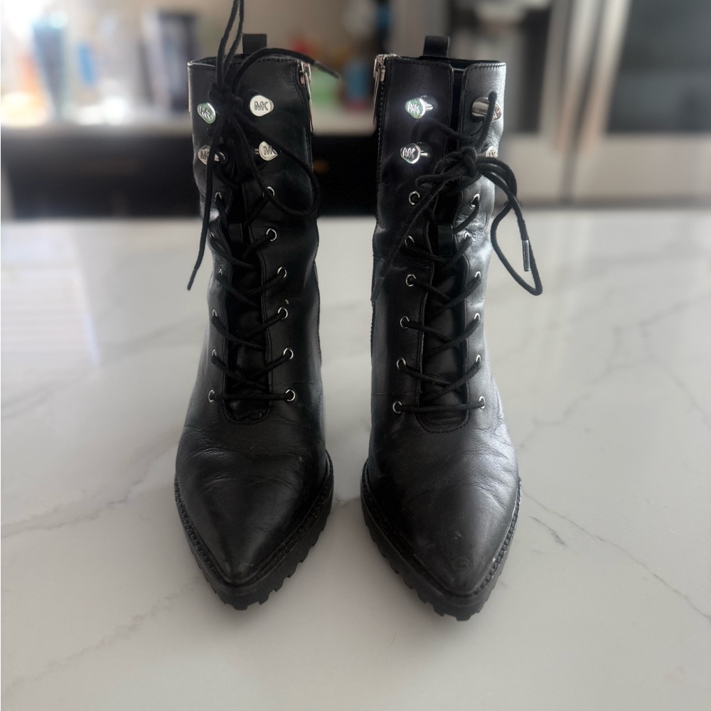 MICHAEL Michael Kors Black Combat Boots
